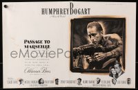 1p184 PASSAGE TO MARSEILLE English trade ad 1944 Bogart escapes Devil's Island to fight Nazis!