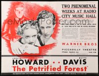 1p185 PETRIFIED FOREST English trade ad 1936 Humphrey Bogart behind Leslie Howard, Bette Davis!