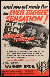 1p186 ROARING TWENTIES English trade ad 1940 James Cagney, Priscilla Lane & Bogart, different!