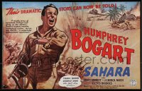 1p187 SAHARA English trade ad 1943 art of World War II soldier Humphrey Bogart running with gun!