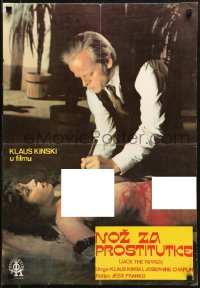 1p472 JACK THE RIPPER Yugoslavian 19x28 1979 Jess Franco, Klaus Kinski, different horror image!