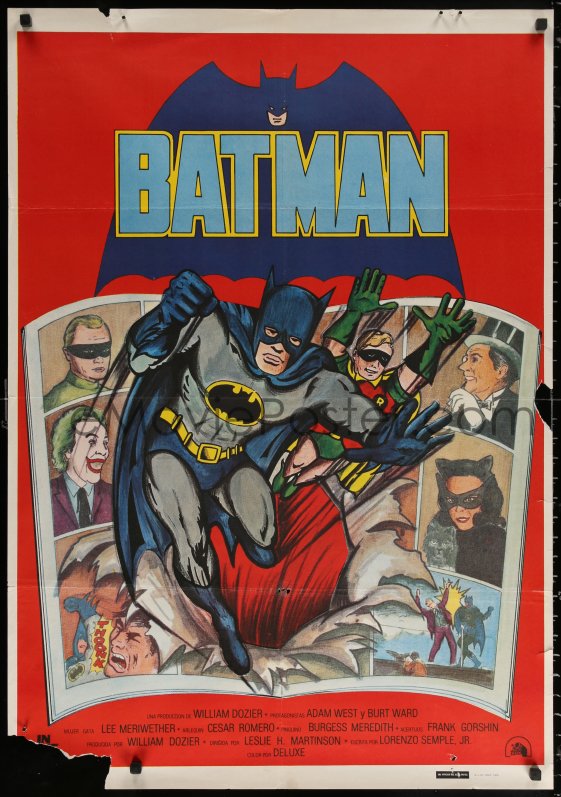 : 1p237 BATMAN Spanish 1979 DC Comics, great art of Adam  West & Burt Ward w/villains!