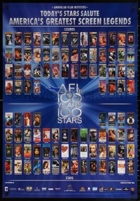 1r178 AFI'S 100 YEARS 100 STARS 27x39 video poster 1999 classic posters w/Gilda, Casablanca & more