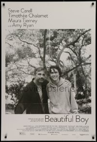 1r482 BEAUTIFUL BOY advance DS 1sh 2018 great image of Steve Carell and Timothee Chalamet!