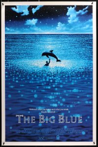 1r490 BIG BLUE 1sh 1988 Luc Besson's Le Grand Bleu, cool image of boy & dolphin in ocean!
