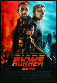 1r499 BLADE RUNNER 2049 int'l advance DS 1sh 2017 more colorful montage image of Ford and Gosling!