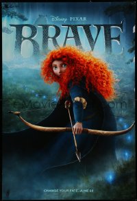 1r508 BRAVE advance DS 1sh 2012 Disney/Pixar fantasy cartoon set in Scotland, cool close image!
