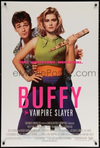 1r510 BUFFY THE VAMPIRE SLAYER DS 1sh 1992 great image of Kristy Swanson & Luke Perry!