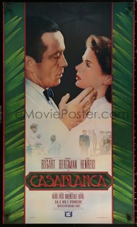 1r180 CASABLANCA 22x36 video poster R1981 cool different art of Bogart & Bergman by Dudek & Laslo!