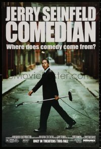 1r531 COMEDIAN 1sh 2002 great image of Jerry Seinfeld walking across street with microphone!
