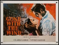 1r259 GONE WITH THE WIND 19x25 commercial poster 1978 Clark Gable, Vivien Leigh, Victor Fleming!