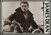 1r260 JAMES DEAN 23x34 commercial poster 1985 great close-up image on motorcycle!