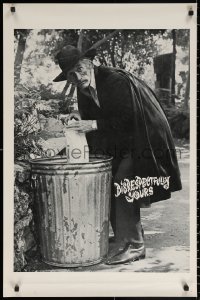 1r267 LARRY VINCENT 23x35 commercial poster 1970s cool image of the actor over trash can!