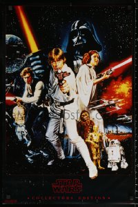 1r302 STAR WARS 21x32 commercial poster 1994 Collector's Edition with Chantrell art!