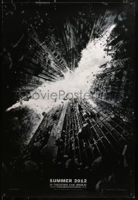 1r544 DARK KNIGHT RISES teaser DS 1sh 2012 image of Batman's symbol in broken buildings!