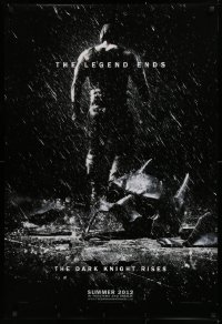 1r545 DARK KNIGHT RISES teaser DS 1sh 2012 Tom Hardy as Bane, cool image of broken mask in the rain!