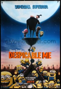 1r556 DESPICABLE ME advance DS 1sh 2010 July 9 style, Steve Carell, cute CGI, superbad, superdad!