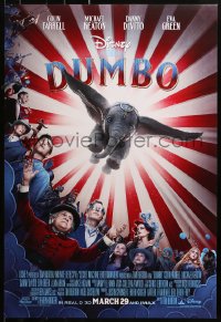 1r565 DUMBO advance DS 1sh 2019 Tim Burton Walt Disney live action adaptation of the classic movie!