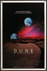1r568 DUNE advance 1sh 1984 David Lynch sci-fi classic, two moons over the desert planet Arrakis!