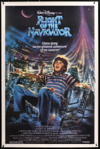 1r594 FLIGHT OF THE NAVIGATOR 1sh 1986 Disney sci-fi, Jeff Wack artwork of Joey Cramer in spaceship!