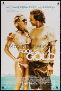 1r596 FOOL'S GOLD advance DS 1sh 2008 cool image of Matthew McConaughey & sexy Kate Hudson!