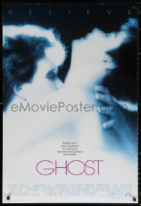 1r606 GHOST DS 1sh 1990 classic romantic close up of spirit Patrick Swayze & sexy Demi Moore!