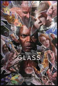 1r610 GLASS teaser DS 1sh 2019 M. Night Shyamalan, Alex Ross art of Jackson, McAvoy & Willis!