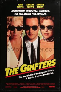 1r625 GRIFTERS 1sh 1990 John Cusack, Annette Bening & Anjelica Huston!