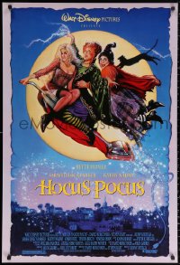 1r641 HOCUS POCUS DS 1sh 1993 Bette Midler & Kathy Najimy as witches, Drew Struzan art!