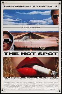 1r643 HOT SPOT DS 1sh 1990 cool close up smoking & Cadillac image, directed by Dennis Hopper!