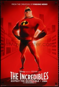 1r660 INCREDIBLES int'l advance DS 1sh 2004 Disney/Pixar sci-fi superhero family, Mr. Incredible!