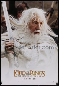 1r718 LORD OF THE RINGS: THE RETURN OF THE KING teaser DS 1sh 2003 Ian McKellan as Gandalf!