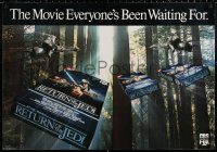 1r192 RETURN OF THE JEDI 24x35 video poster 1983 George Lucas classic, speeder chase on Endor!