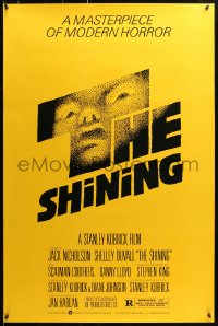 1r850 SHINING 1sh 1980s studio re-strike, Stephen King & Stanley Kubrick horror, Saul Bass!