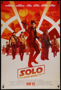 1r866 SOLO advance DS 1sh 2018 A Star Wars Story, Ron Howard, Ehrenreich, top cast, Chewbacca!