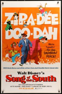1r869 SONG OF THE SOUTH 1sh R1972 Walt Disney, Uncle Remus, Br'er Rabbit & Bear, zip-a-dee doo-dah!