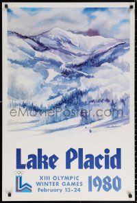 1r318 1980 WINTER OLYMPICS 24x36 special poster 1980 Gallucci art of mountains, February 13-24!