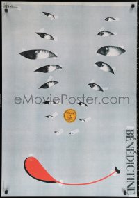 1r202 BENEDICTINE 27x38 French advertising poster 1990s artwork by Makato Saito!