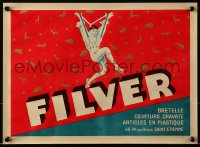 1r212 FILVER 12x16 French advertising poster 1930s D'ylen art of clown in suspenders!