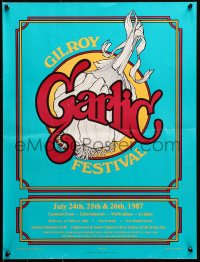 1r363 GILROY GARLIC FESTIVAL 18x24 special poster 1987 great art of the plant by Rand Johnson!