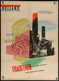 1r369 HOLLAND TRADITION 31x43 Dutch special poster 1950s skill maintained in Netherlands industry!