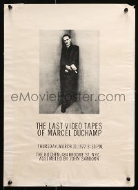 1r375 LAST VIDEO TAPES OF MARCEL DUCHAMP 14x20 special poster 1977 artist, chess player, & writer!