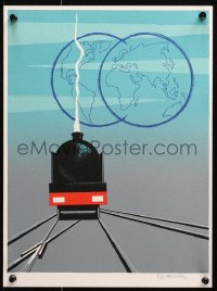 1r068 PIERRE FIX MASSEAU signed 12x16 art print 1990 by the artist, Trains and Globes!