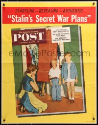 1r402 SATURDAY EVENING POST September 20 22x28 special poster 1952 cute Dick Sargent artwork!