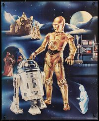 1r411 STAR WARS 19x23 special poster 1978 Goldammer art, the droids, Procter & Gamble tie-in!