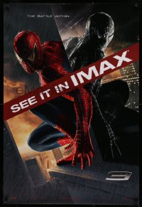 1r878 SPIDER-MAN 3 IMAX teaser DS 1sh 2007 Maguire in red & black costumes, battle within!