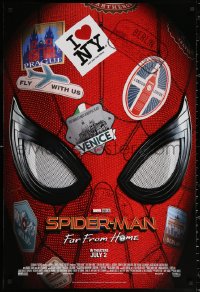 1r880 SPIDER-MAN: FAR FROM HOME advance DS 1sh 2019 Marvel Comics, Tom Holland in title role!