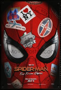 1r884 SPIDER-MAN: FAR FROM HOME teaser DS 1sh 2019 Marvel Comics, Tom Holland in title role!