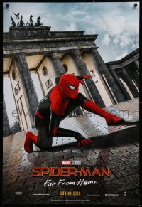 1r882 SPIDER-MAN: FAR FROM HOME int'l teaser DS 1sh 2019 Marvel Comics, Tom Holland in Berlin!