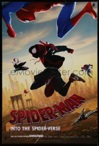 1r879 SPIDER-MAN INTO THE SPIDER-VERSE teaser DS 1sh 2018 Nicolas Cage in title role, top cast!